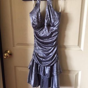Cute gray/blue going out dress!